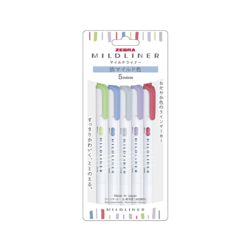 ZEBRA MILDLINER – Shibu Mild 5 Color Set WKT7-5C-NC-N