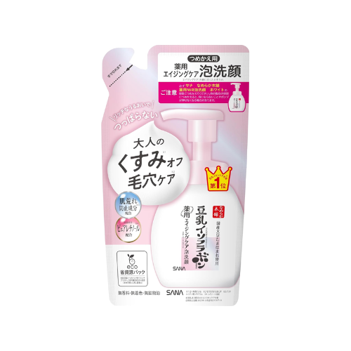 Sana Nameraka Honpo Medicinal WR Espuma de Limpeza Branca - 180ml (Refil)