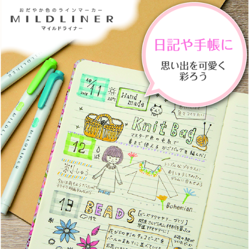 ZEBRA MILDLINER – Soft Fluorescent 5 Color Set WKT7-5C-N