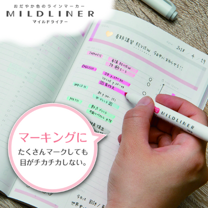 ZEBRA MILDLINER – Soft Fluorescent 5 Color Set WKT7-5C-N