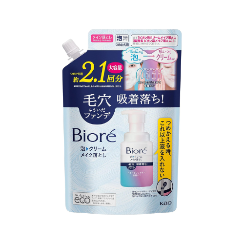 Refil demaquilante em creme de espuma Biore - 355ml