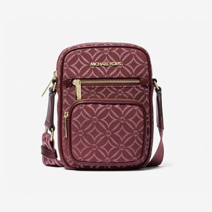 MICHAEL KORS OUTLET – JET SET ITEM Metallic Logo Jacquard Crossbody Medium