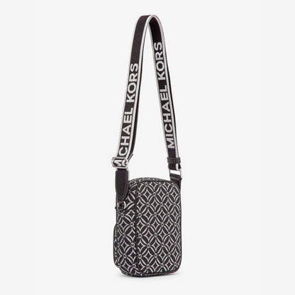 MICHAEL KORS OUTLET – JET SET ITEM Metallic Logo Jacquard Crossbody Medium