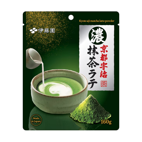 Ito En Rich Kyoto Uji Matcha Latte – 160g (Powdered Tea, Resealable Pouch)