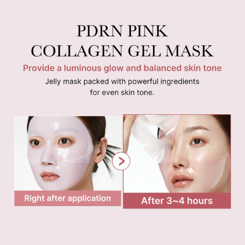 Máscara de gel de colágeno rosa PDRN da Medicube, 28g x 4 unidades (4 folhas)