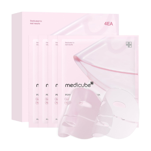 Máscara de gel de colágeno rosa PDRN da Medicube, 28g x 4 unidades (4 folhas)