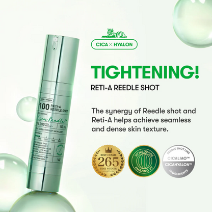 VT COSMETICS – Reti-A Reedle Shot 100 - Sachê em bastão (1,5 ml × 6 sachês)