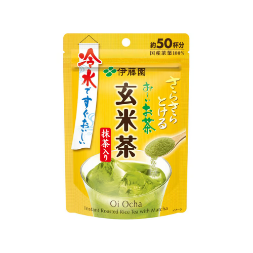 ITO EN Instant Genmaicha Tea Powder with Matcha – 40g (Resealable Pouch)