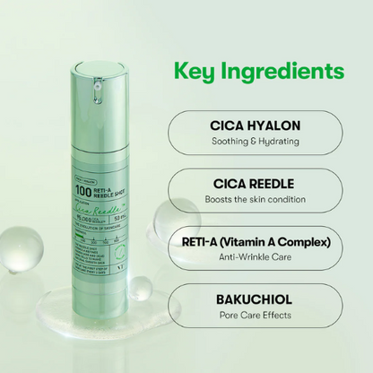 VT COSMETICS – Reti-A Reedle Shot 100 - Sachê em bastão (1,5 ml × 6 sachês)
