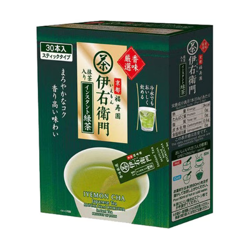 IYEMON Premium Instant Green Tea Sticks – 0.8g × 30 Packs (24g Total)
