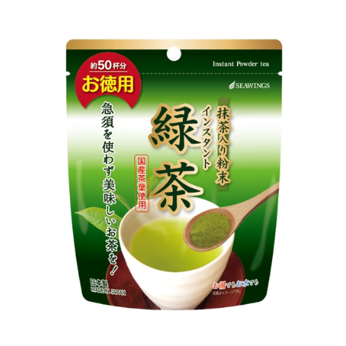 Seawings Instant Green Tea with Matcha – 30g (Powdered, Resealable Pouch)