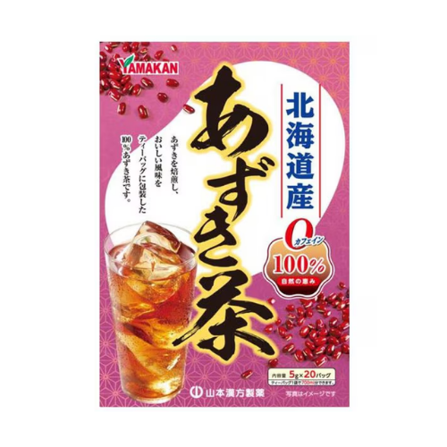 Yamamoto Kanpo Azuki Bean Tea 100% – 5g x 20 Bags (Made in Hokkaido)