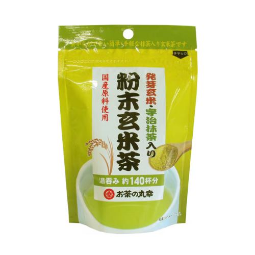 Maruko Tea Powdered Genmaicha with Sprouted Brown Rice & Uji Matcha – 56g (Resealable Pouch)