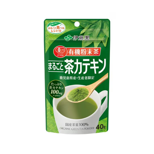 Ito En Organic Powdered Green Tea “Whole Catechins” – 40g (Resealable Stand-Up Pouch)