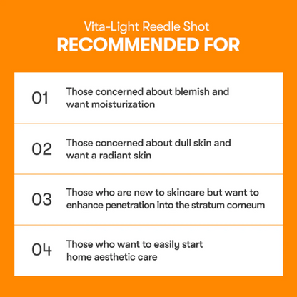 VT COSMETICS – Vita-Light Reedle Shot 100 - Sachê em bastão (1,5 ml × 6 sachês)