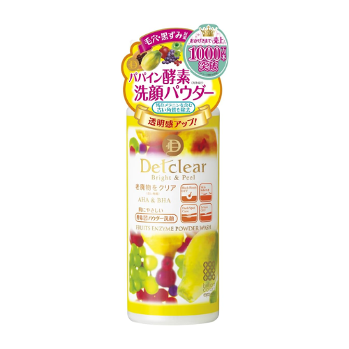 DET Clear Bright &amp; Peel Fruits Enzima em Pó para Lavagem 75g