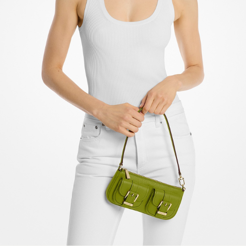 MICHAEL KORS OUTLET – Zoe Pebbled Leather Pochette Shoulder Small