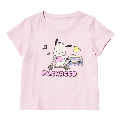 UNIQLO Sanrio characters Cropped UT Graphic T-Shirt POCHACCO (PINK)