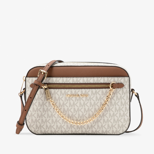 MICHAEL KORS OUTLET – Jet Set Item EW Zip Chain Crossbody Large - MK Signature