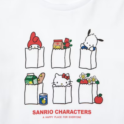 UNIQLO Sanrio characters Cropped UT Graphic T-Shirt (WHITE)