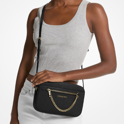 MICHAEL KORS OUTLET – Jet Set Item EW Zip Chain Crossbody Large - MK Signature
