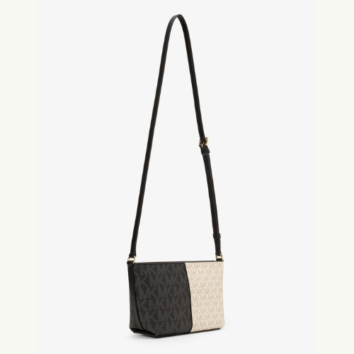 MICHAEL KORS OUTLET – Jet Set Two-Tone Crossbody Small – MK Signature (Black Multi)