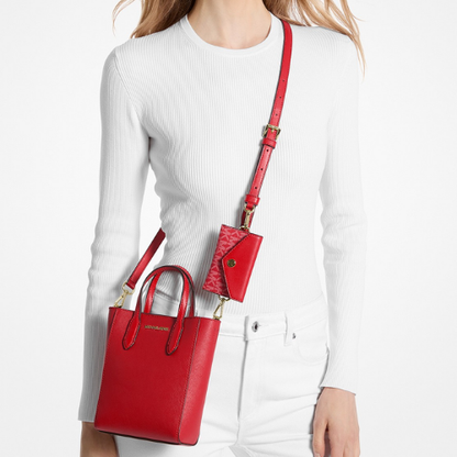 MICHAEL KORS OUTLET – Vincent Saffiano Leather Crossbody with Card Case Extra Small