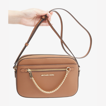 MICHAEL KORS OUTLET – Jet Set Item EW Zip Chain Crossbody Large - MK Signature