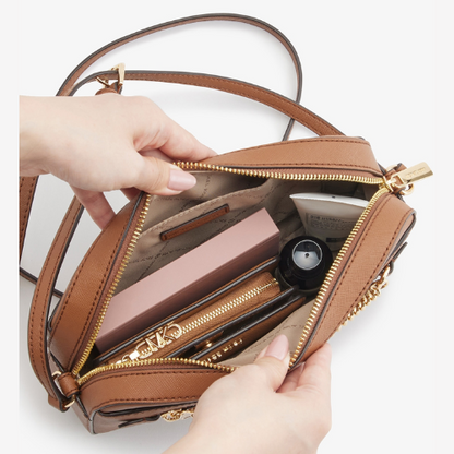 MICHAEL KORS OUTLET – Jet Set Item EW Zip Chain Crossbody Large - MK Signature