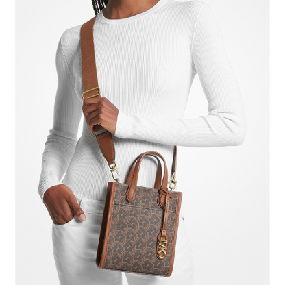 MICHAEL KORS OUTLET – GIGI Empire Signature Logo Shopper Tote Crossbody Extra Small