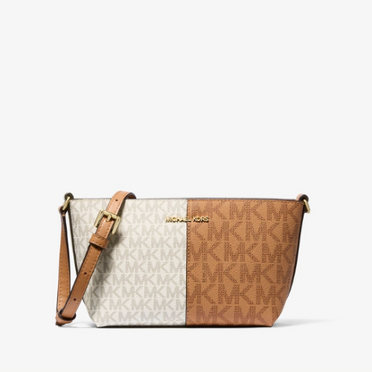 MICHAEL KORS OUTLET – Jet Set Two-Tone Crossbody Small – MK Signature (Deer Multi)