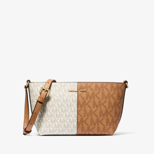 MICHAEL KORS OUTLET – Jet Set Two-Tone Crossbody Small – MK Signature (Deer Multi)