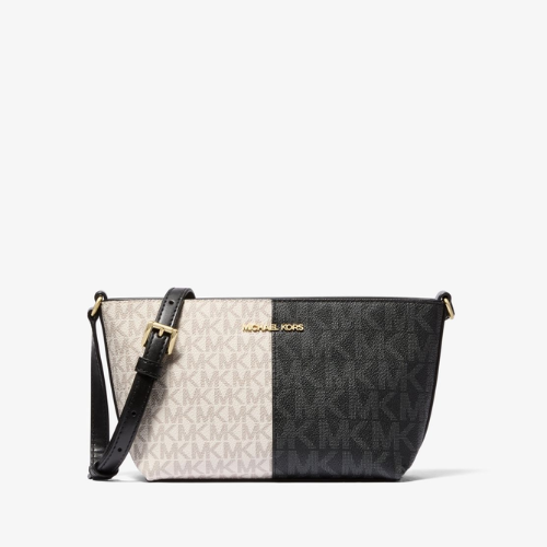 MICHAEL KORS OUTLET – Jet Set Two-Tone Crossbody Small – MK Signature (Black Multi)