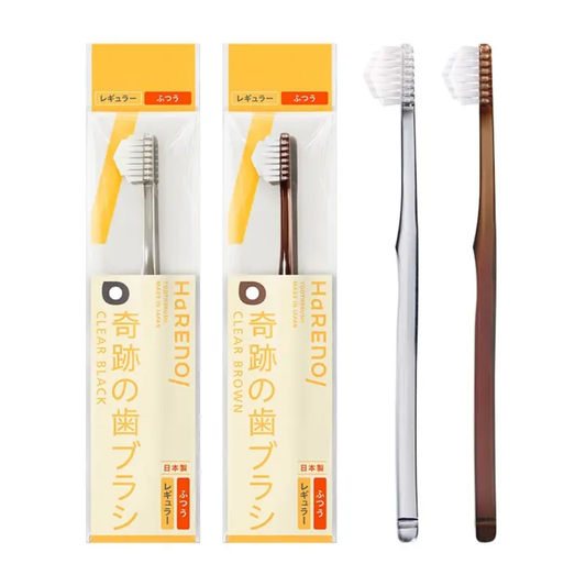 Kiseki no Oral Care – Escova de Dentes Milagrosa Triângulo (Formato de Pirâmide) – Conjunto de 3 peças Média/Regular