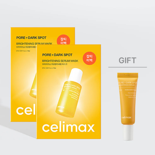 Máscara de Sérum Clareador de Poros CELIMAX para Cuidados com Manchas – 20 Folhas (10 + 10)