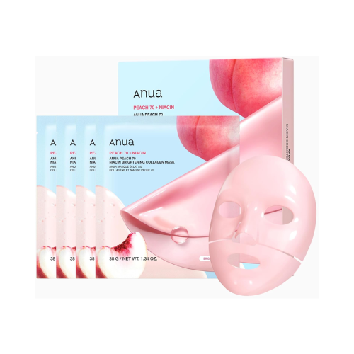 ANUA Peach 70 Niacin Brightening Collagen Mask (4 Pieces)