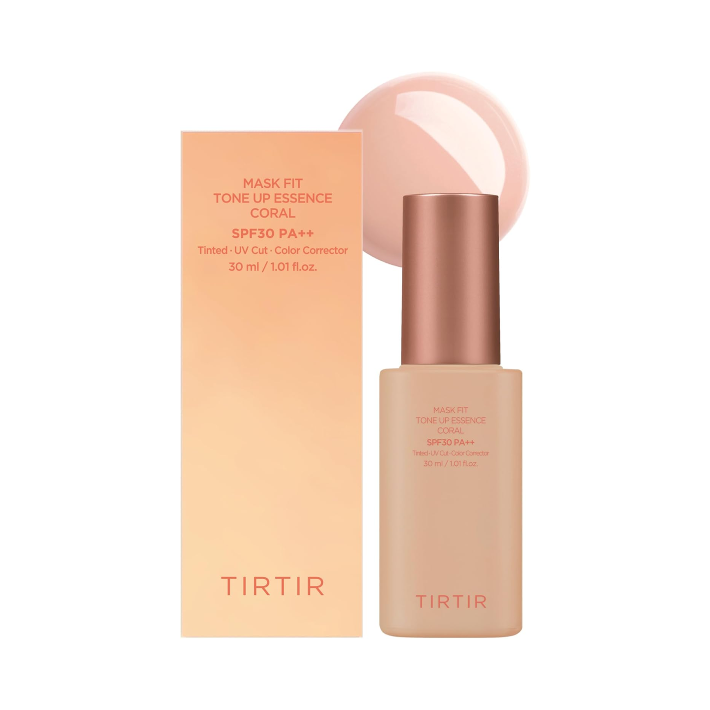 TIRTIR Mask Fit Tone Up Essence Coral SPF30 PA++ 30ml