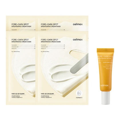 Máscara de envolvimento em creme iluminador de poros CELIMAX – 4 folhas