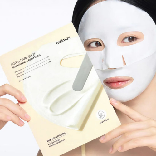Máscara de envolvimento em creme iluminador de poros CELIMAX – 4 folhas