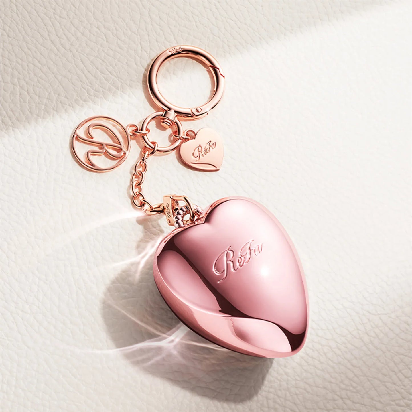 ReFa HEART BRUSH Charm – Mini Detangling Hairbrush with Mirror & Protective Cover