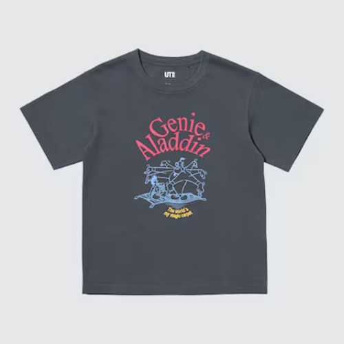 UNIQLO MAGIC FOR ALL TIMELESS UT Graphic T-Shirt | Aladdin (DARK GRAY)